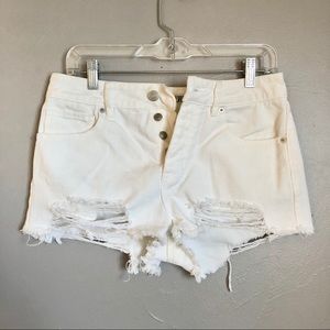 (NWOT) Brandy Melville | White Denim Shorts